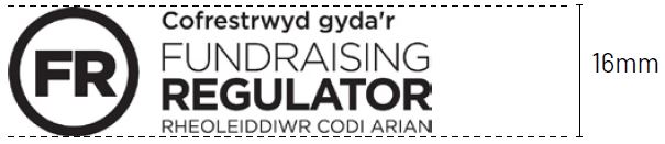 Primary Welsh Fundraising Regulator logo, minimum size
