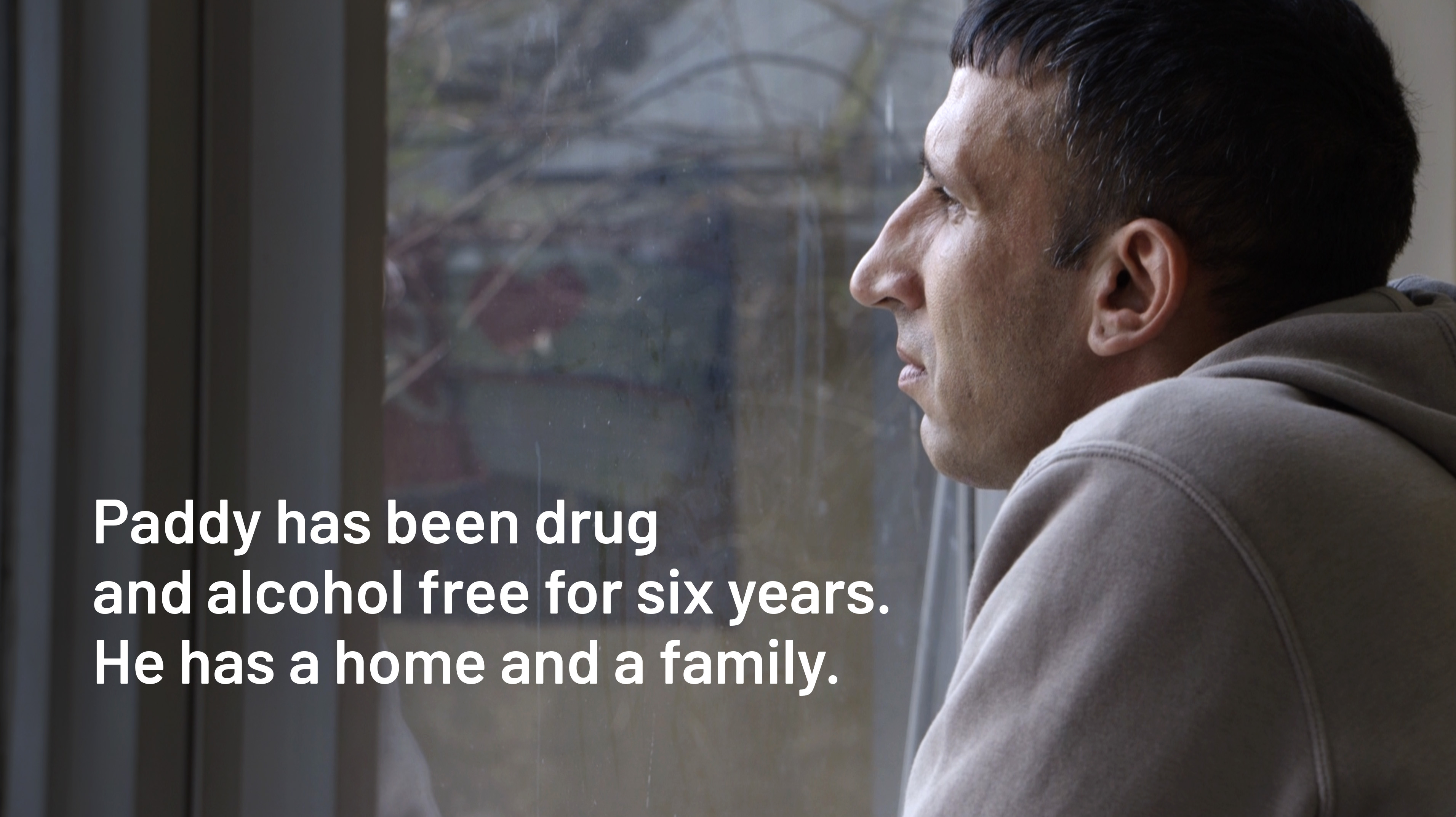 Video still shows text superimposed on video conclude the story. Typeface Barlow Semibold. Text size 82pt.