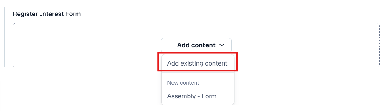 Add existing content register interest form.png
