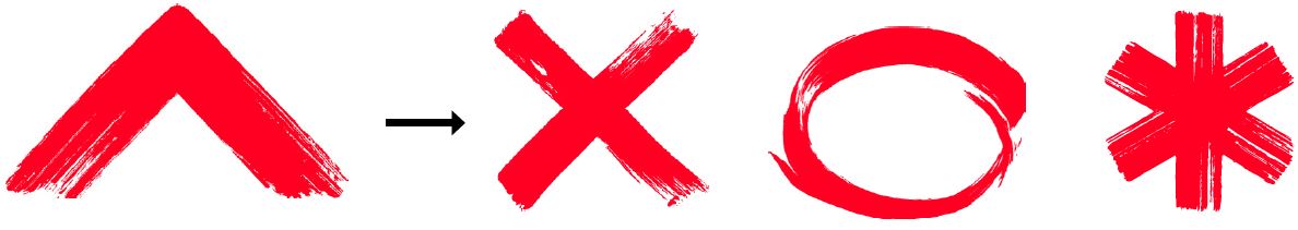 Shelter symbol and brush graphics derived from it