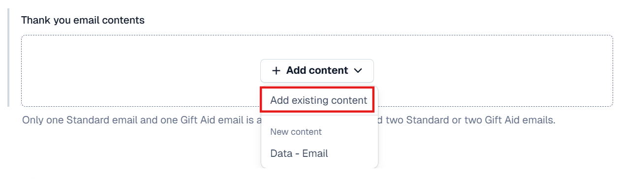 Add existing content thank you email.png